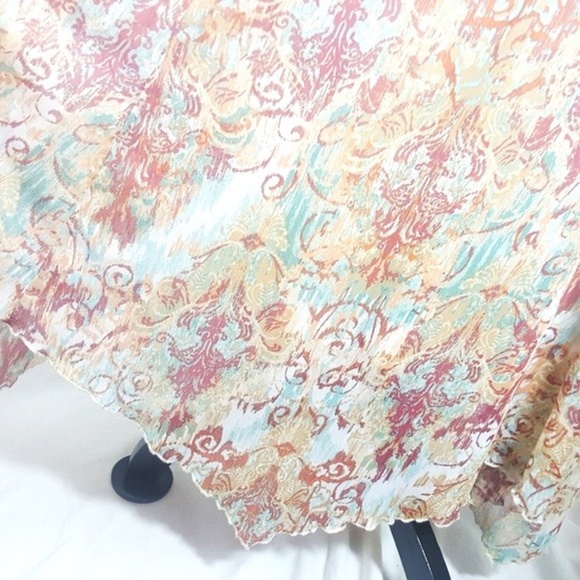 Reba Maxi Dress Nwt Beaded Long Peach Mix - Picture 5 of 8